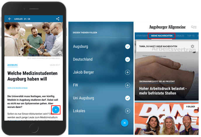 Mobile Nachrichten – Themen auswählen Mobile Nachrichten