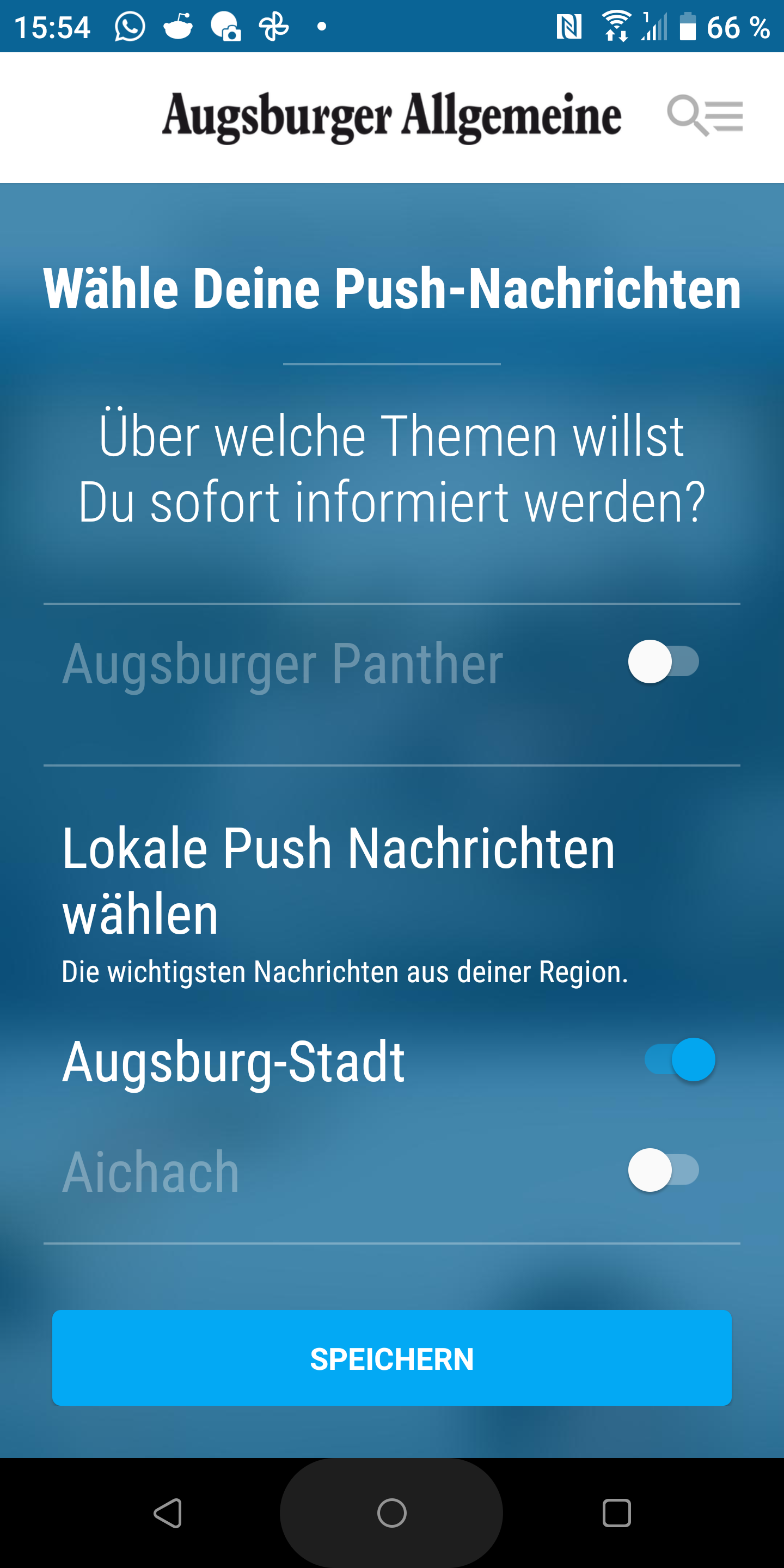 Augsburger Allgemeine News App Push Verwaltung
