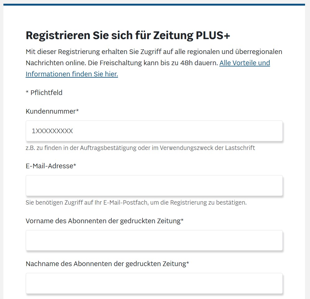 Zur Registrierung